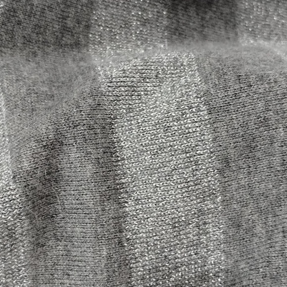 Cache' sweater size medium two tone gray button detail metallic striped Cache - Picture 5 of 9